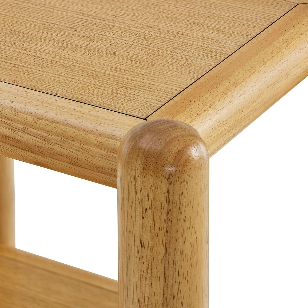 Rectangular Wood Side Table 2 Tier Shelf – Oak 19 Inch - End & Side Tables available at Alpine Outlets in Denver