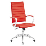 Red Highback Office Chair – Chrome Frame - Workspace - Alpine Outlets