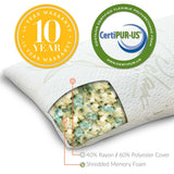 Relax King Size Shredded Memory Foam Pillow in White - Bed Pillows available at Alpine Outlets in Denver