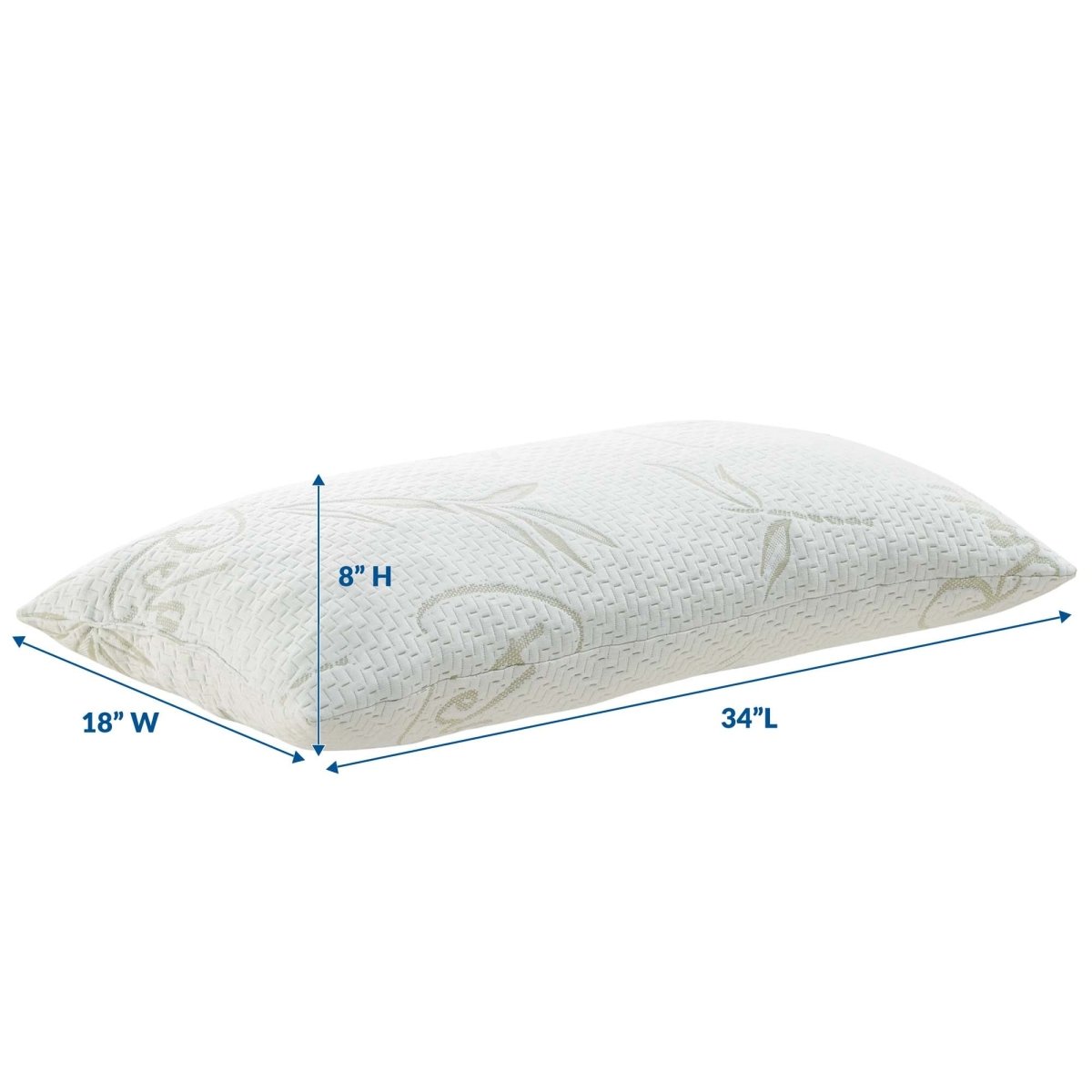 Relax King Size Shredded Memory Foam Pillow in White - Bed Pillows available at Alpine Outlets in Denver