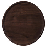 Round Acacia Wood Side Table with Marble Base – 14 Inch - End & Side Tables available at Alpine Outlets in Denver