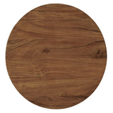 Round Acacia Wood Side Table with Metal Base – 20 Inch - End & Side Tables available at Alpine Outlets in Denver