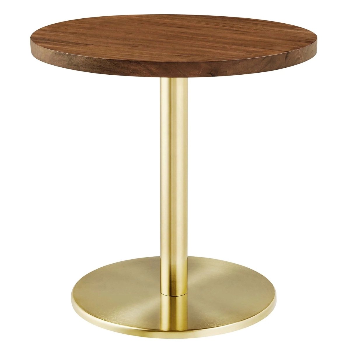Round Acacia Wood Side Table with Metal Base – 20 Inch - End & Side Tables available at Alpine Outlets in Denver