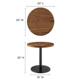 Round Acacia Wood Side Table with Metal Base – 20 Inch - End & Side Tables available at Alpine Outlets in Denver