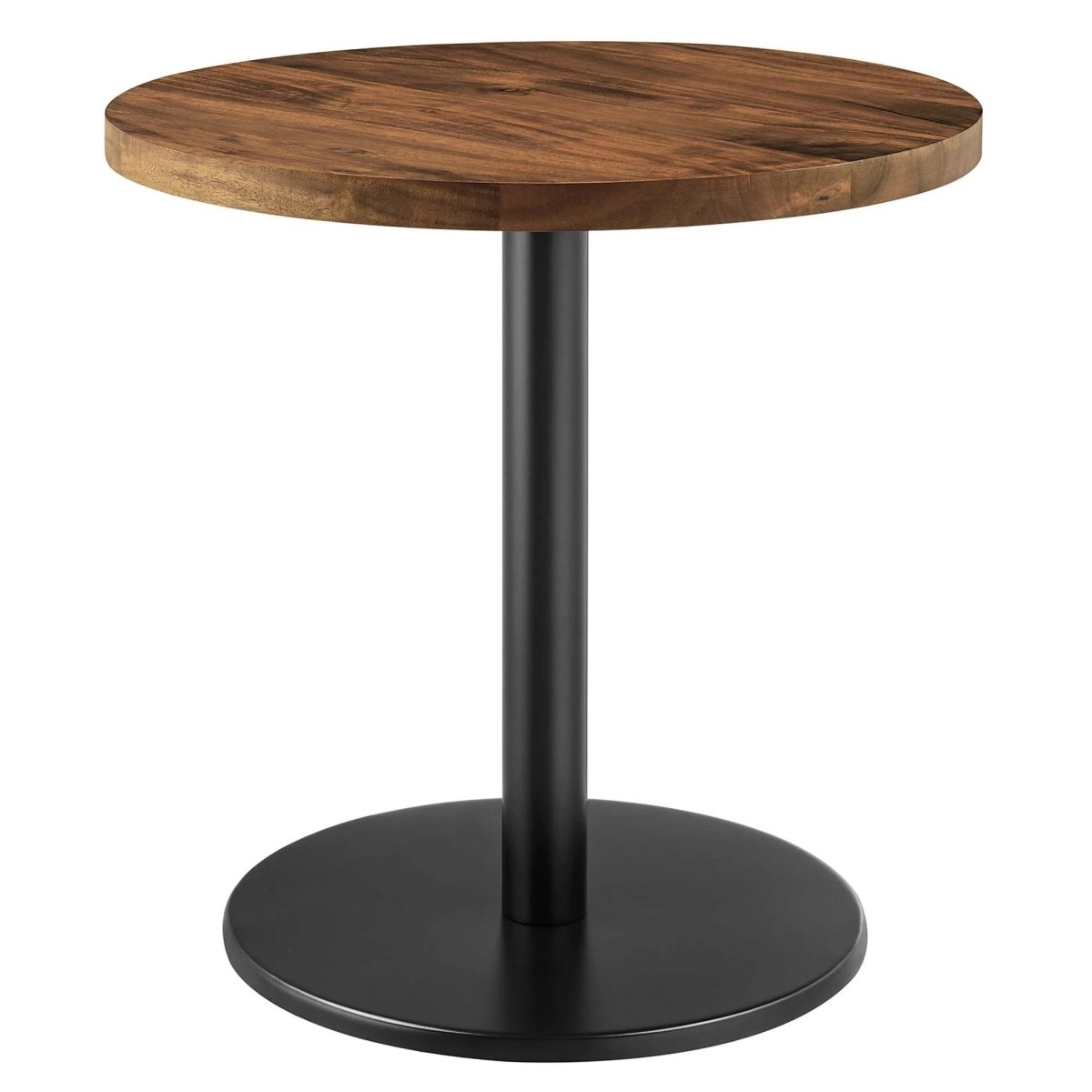 Round Acacia Wood Side Table with Metal Base – 20 Inch - End & Side Tables available at Alpine Outlets in Denver