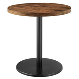 Round Acacia Wood Side Table with Metal Base – 20 Inch - End & Side Tables available at Alpine Outlets in Denver