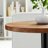Round Acacia Wood Side Table with Metal Base – 20 Inch - End & Side Tables available at Alpine Outlets in Denver