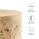 Round Burl Wood Side Table – 16 Inch - End & Side Tables available at Alpine Outlets in Denver