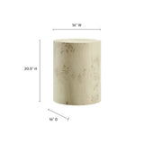 Round Burl Wood Side Table – 16 Inch - End & Side Tables available at Alpine Outlets in Denver