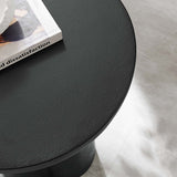 Round Concrete Side Table with Pedestal Base – 18 Inch - End & Side Tables available at Alpine Outlets in Denver
