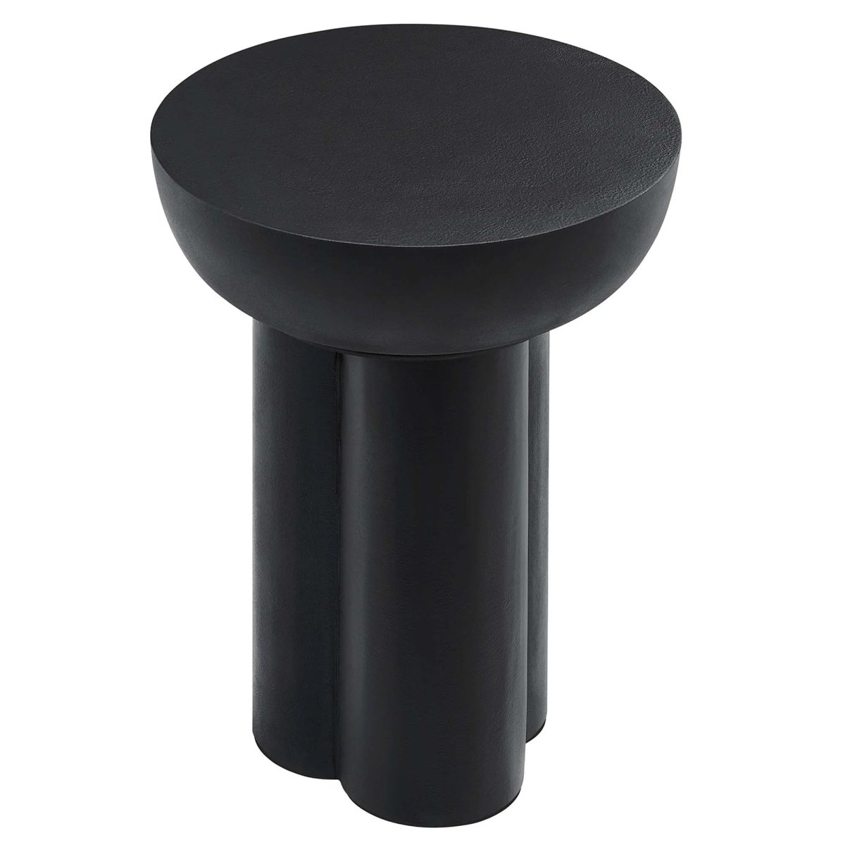 Round Concrete Side Table with Pedestal Base – 18 Inch - End & Side Tables available at Alpine Outlets in Denver
