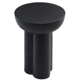 Round Concrete Side Table with Pedestal Base – 18 Inch - End & Side Tables available at Alpine Outlets in Denver