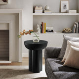 Round Concrete Side Table with Pedestal Base – 18 Inch - End & Side Tables available at Alpine Outlets in Denver