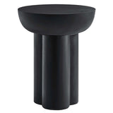 Round Concrete Side Table with Pedestal Base – 18 Inch - End & Side Tables available at Alpine Outlets in Denver