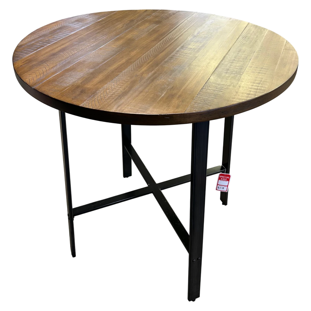Round Dining Table in Light Brown - 🟢 Dining Tables available at Alpine Outlets in Denver