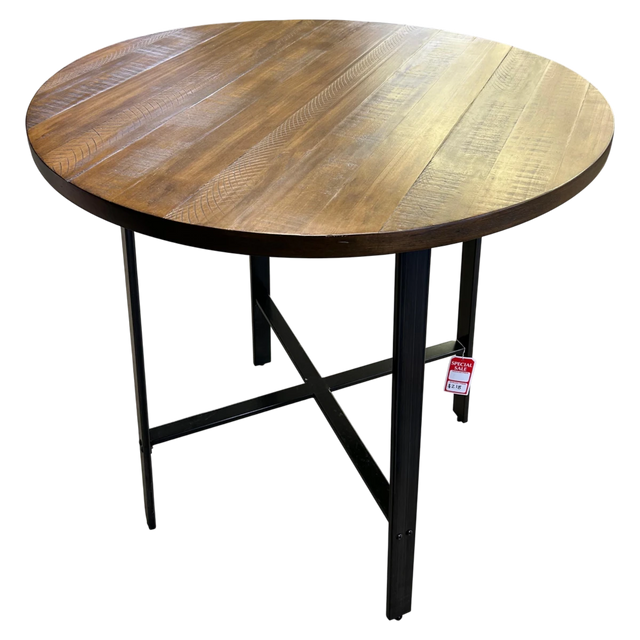 Round Dining Table in Light Brown - 🟢 Dining Tables available at Alpine Outlets in Denver