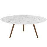 Round Faux Marble Coffee Table with Tripod Base - Coffee Tables available at Alpine Outlets in Denver