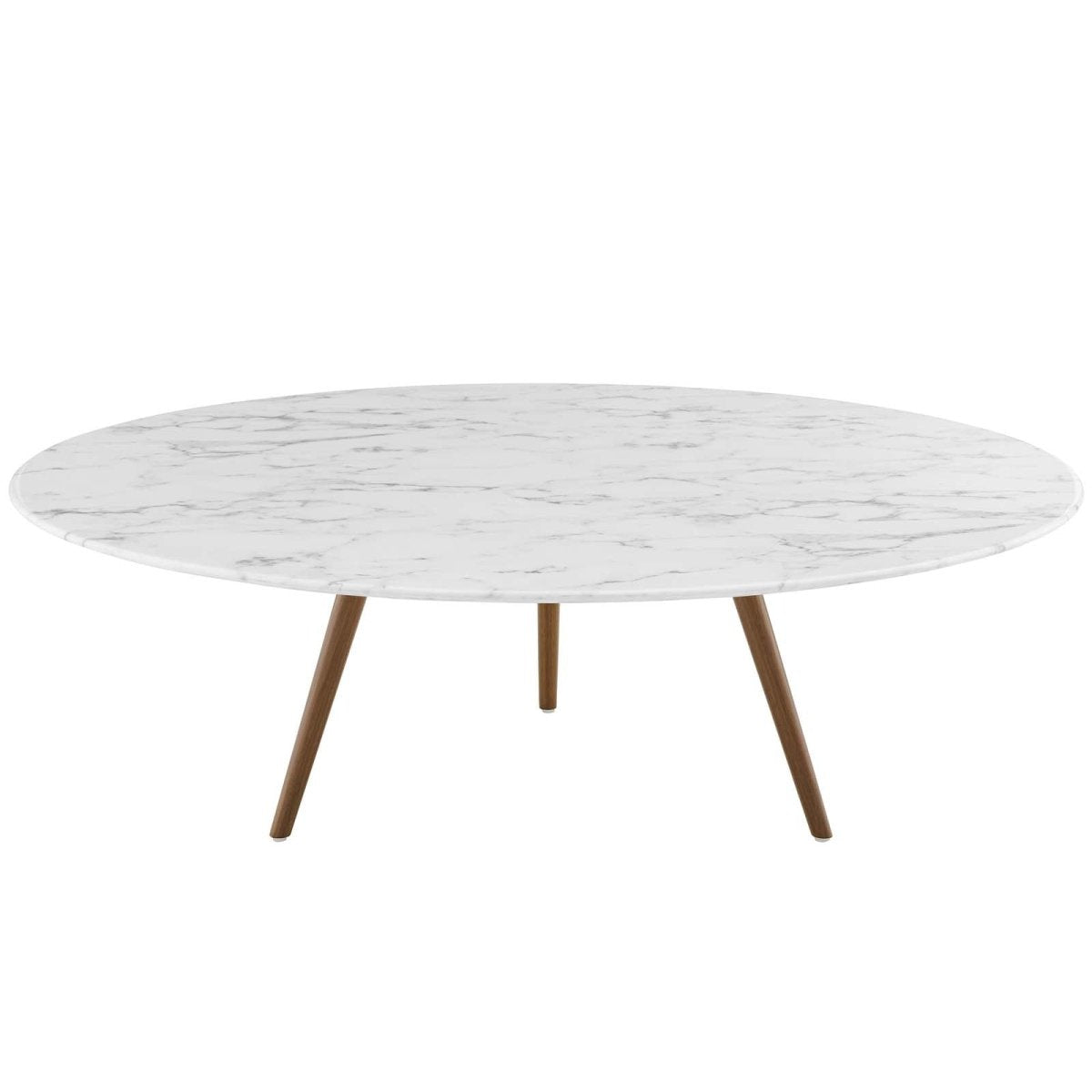 Round Faux Marble Coffee Table with Tripod Base - Coffee Tables available at Alpine Outlets in Denver