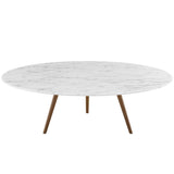 Round Faux Marble Coffee Table with Tripod Base - Coffee Tables available at Alpine Outlets in Denver