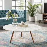 Round Faux Marble Coffee Table with Tripod Base - Coffee Tables available at Alpine Outlets in Denver