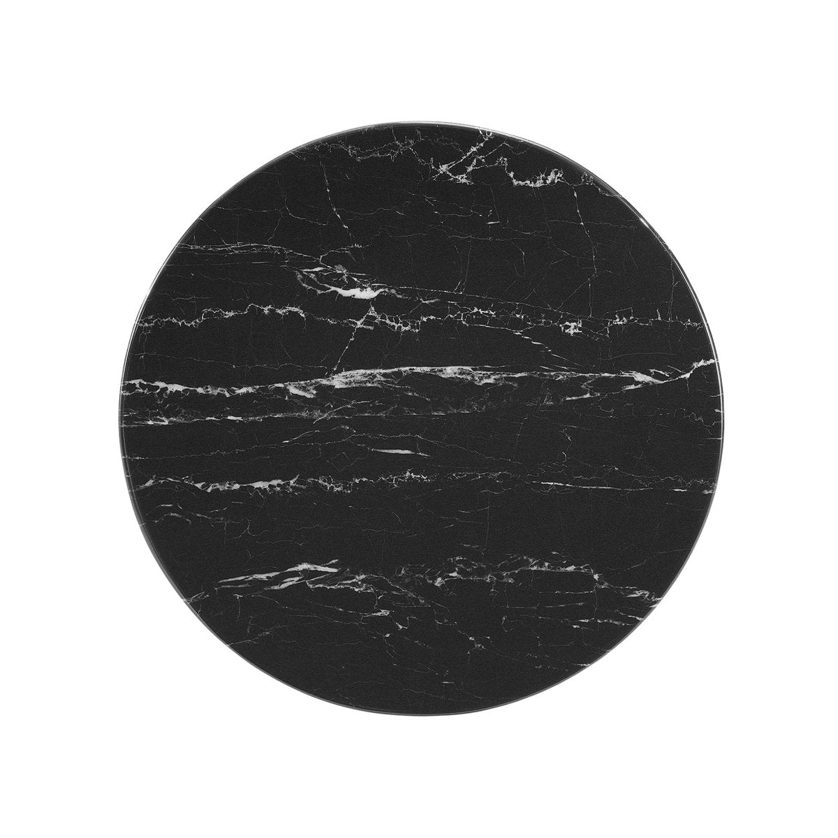 Round Faux Marble Side Table with Pedestal Base – 20 Inch - End & Side Tables available at Alpine Outlets in Denver