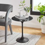 Round Faux Marble Side Table with Pedestal Base – 20 Inch - End & Side Tables available at Alpine Outlets in Denver
