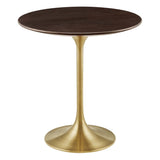 Round High Gloss Side Table with Pedestal Base – 20 Inch - End & Side Tables available at Alpine Outlets in Denver