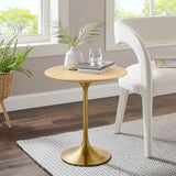 Round High Gloss Side Table with Pedestal Base – 20 Inch - End & Side Tables available at Alpine Outlets in Denver