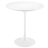 Round High Gloss Side Table with Pedestal Base – 20 Inch - End & Side Tables available at Alpine Outlets in Denver