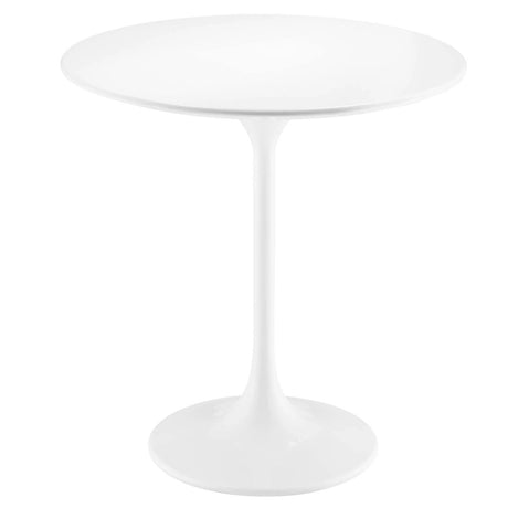 Round High Gloss Side Table with Pedestal Base – 20 Inch - End & Side Tables available at Alpine Outlets in Denver