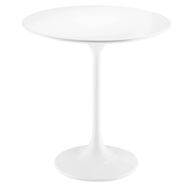 Round High Gloss Side Table with Pedestal Base – 20 Inch - End & Side Tables available at Alpine Outlets in Denver