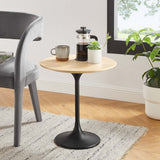 Round High Gloss Side Table with Pedestal Base – 20 Inch - End & Side Tables available at Alpine Outlets in Denver
