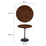 Round High Gloss Side Table with Pedestal Base – 20 Inch - End & Side Tables available at Alpine Outlets in Denver