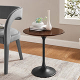 Round High Gloss Side Table with Pedestal Base – 20 Inch - End & Side Tables available at Alpine Outlets in Denver