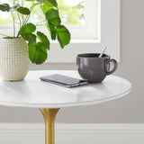 Round High Gloss Side Table with Pedestal Base – 20 Inch - End & Side Tables available at Alpine Outlets in Denver