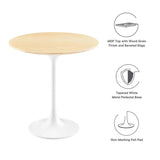 Round High Gloss Side Table with Pedestal Base – 20 Inch - End & Side Tables available at Alpine Outlets in Denver