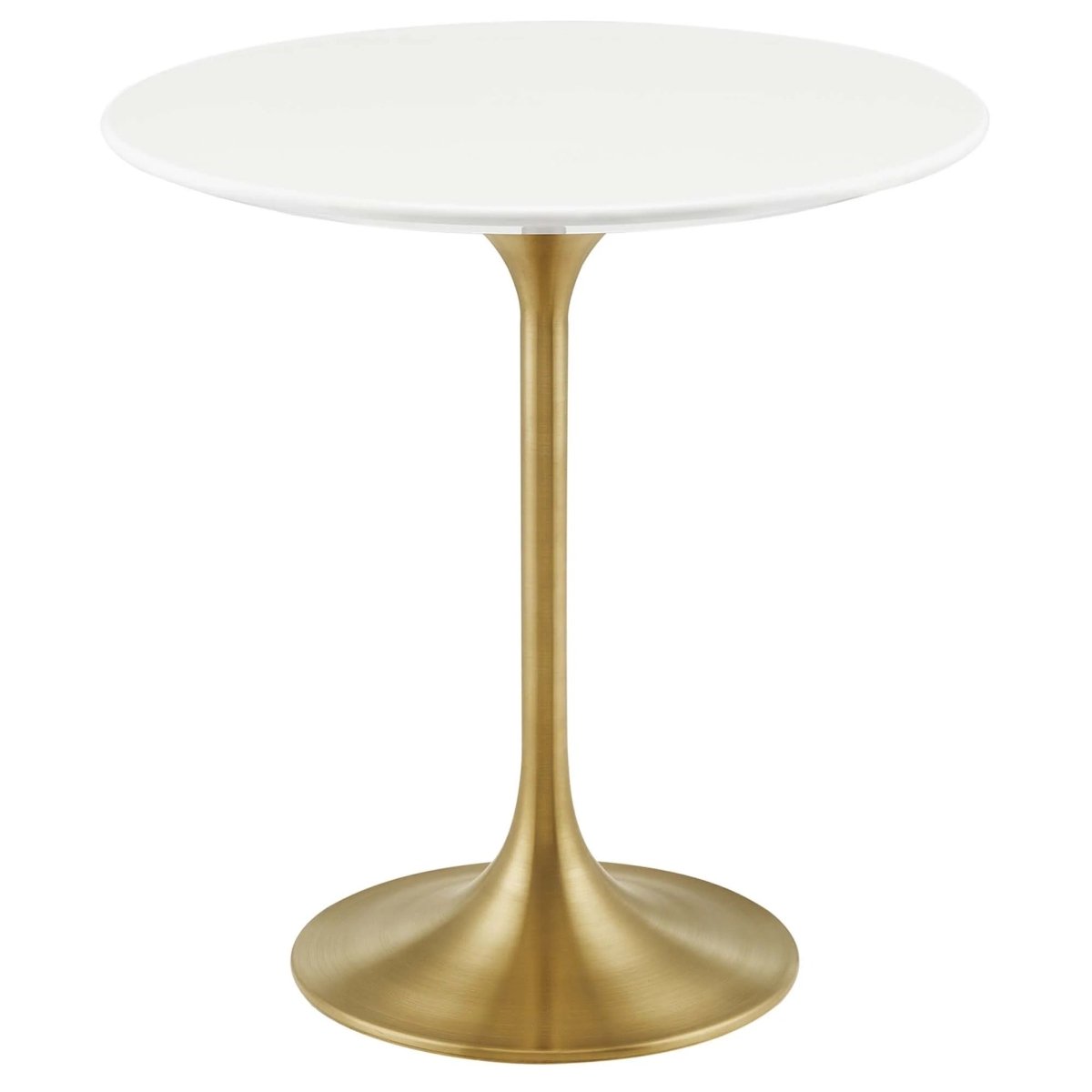 Round High Gloss Side Table with Pedestal Base – 20 Inch - End & Side Tables available at Alpine Outlets in Denver