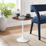 Round High Gloss Side Table with Pedestal Base – 20 Inch - End & Side Tables available at Alpine Outlets in Denver