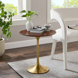 Round High Gloss Side Table with Pedestal Base – 20 Inch - End & Side Tables available at Alpine Outlets in Denver