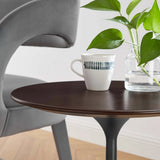Round High Gloss Side Table with Pedestal Base – 20 Inch - End & Side Tables available at Alpine Outlets in Denver