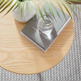 Round High Gloss Side Table with Pedestal Base – 20 Inch - End & Side Tables available at Alpine Outlets in Denver
