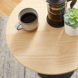 Round High Gloss Side Table with Pedestal Base – 20 Inch - End & Side Tables available at Alpine Outlets in Denver