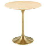 Round High Gloss Side Table with Pedestal Base – 20 Inch - End & Side Tables available at Alpine Outlets in Denver