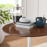 Round High Gloss Side Table with Pedestal Base – 20 Inch - End & Side Tables available at Alpine Outlets in Denver