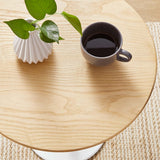 Round High Gloss Side Table with Pedestal Base – 20 Inch - End & Side Tables available at Alpine Outlets in Denver