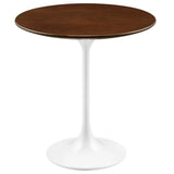Round High Gloss Side Table with Pedestal Base – 20 Inch - End & Side Tables available at Alpine Outlets in Denver