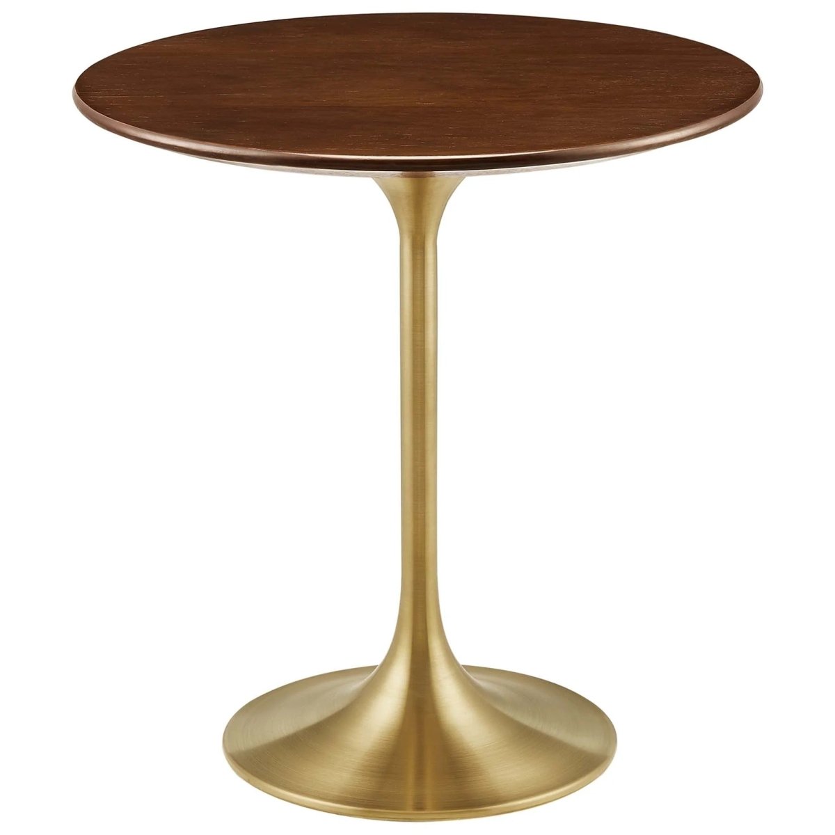 Round High Gloss Side Table with Pedestal Base – 20 Inch - End & Side Tables available at Alpine Outlets in Denver