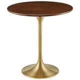 Round High Gloss Side Table with Pedestal Base – 20 Inch - End & Side Tables available at Alpine Outlets in Denver