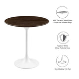 Round High Gloss Side Table with Pedestal Base – 20 Inch - End & Side Tables available at Alpine Outlets in Denver
