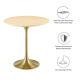 Round High Gloss Side Table with Pedestal Base – 20 Inch - End & Side Tables available at Alpine Outlets in Denver